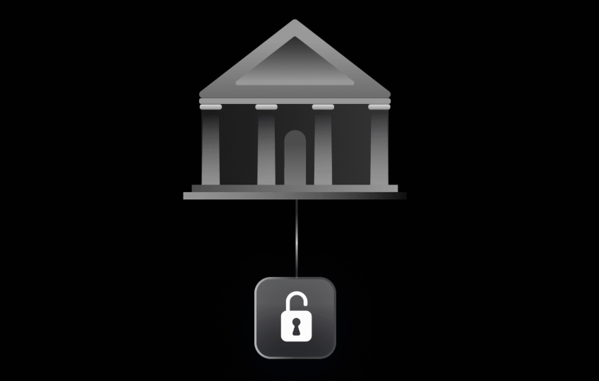 Abstract illustration depicting government-sourced identity verification by Incode