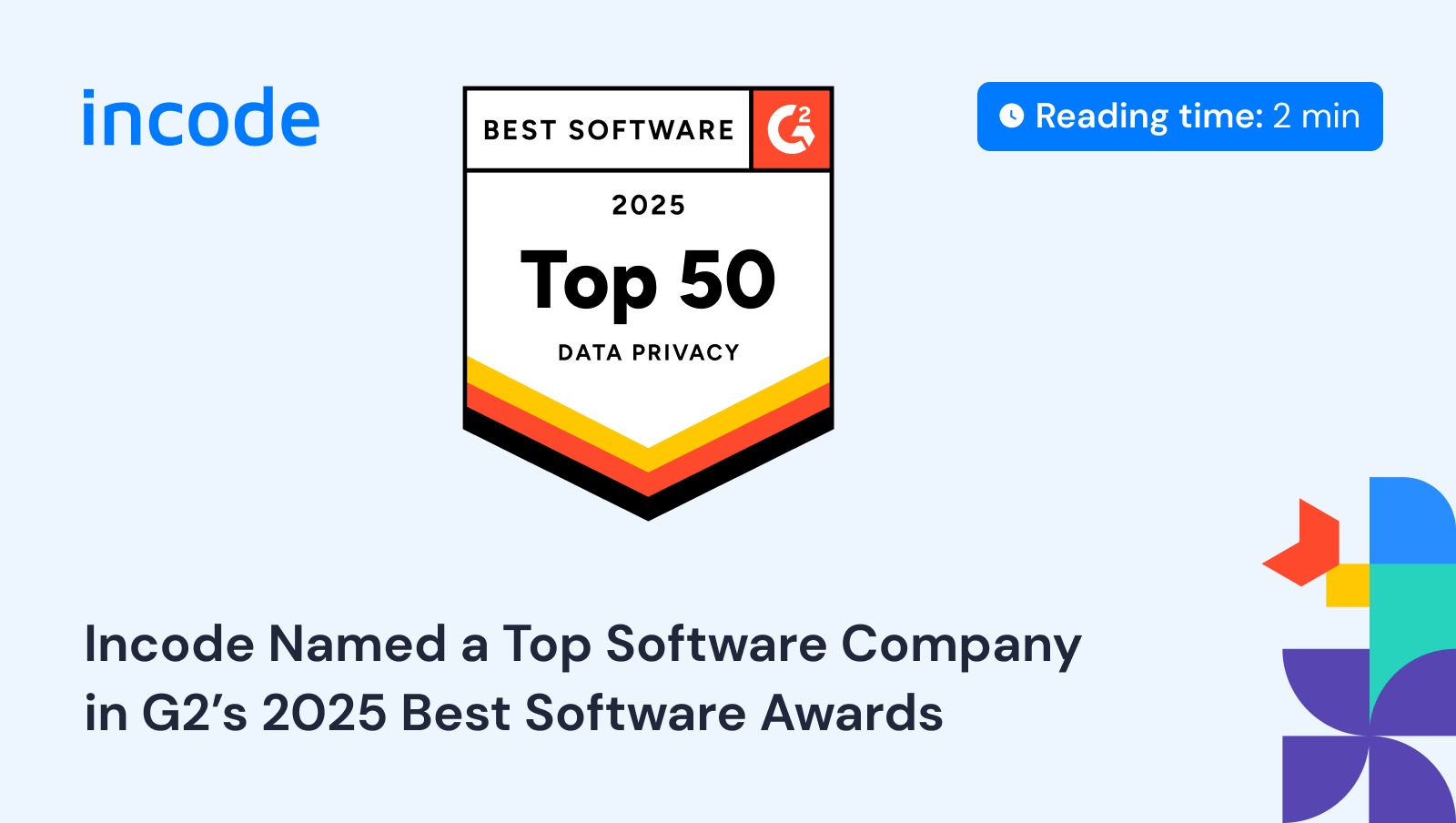 Incode Named a Top Software Company in G2’s 2025 Best Software Awards