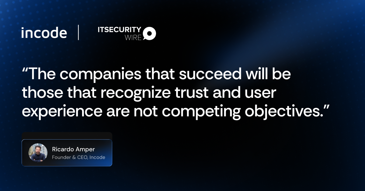 Incode quote card stating that successful companies recognize trust as a strategic advantage—not a cost center or a compliance checkbox.