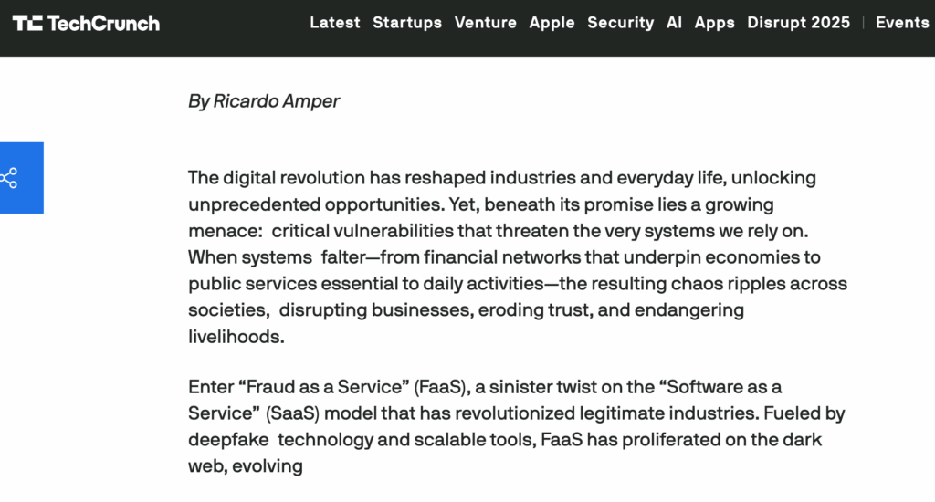 TechCrunch's article on Incode.
